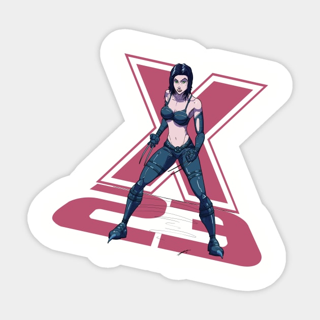 X-23 Sticker by Juggertha